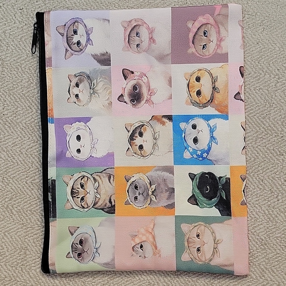 CUTE CAT LOVERS ZIPPERED POUCH